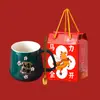Taza de Agua Souvenir del Año del Caballo, Buen Comienzo, Reunión Anual, Taza Cerámica Festiva, Taza de Regalo, Juego de Tazas de Riqueza Inmediata al por Mayor