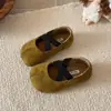 Zapatos Mary Jane para Niñas, Nuevos Zapatos Planos de Cuero de Otoño, Zapatos Individuales para Niños, Zapatos Slip-On Suaves Estilo Retro Francés de Princesa