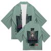 Camisa japonesa tipo kimono fino tipo cárdigan con estampado de plumas periféricas de anime de Spy Play House