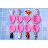 Molde de silicona para cabeza de azúcar diy decoración de pastel de los Vengadores molde para adorno de yeso en stock al por mayor