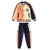 Uniformes de Jardim, Roupas de Primavera e Outono, Uniformes Esportivos de Algodão Puro, Uniformes de Beisebol com Gola Canelada, Uniformes de Classe para Ensino Fundamental, Uniformes Escolares Infantis Estilo Universitário