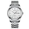 Reloj de Hombre Transfronterizo Crnaira Reloj de Cuarzo Luminoso Impermeable Correa de Acero Exportación Venta al por Mayor Modelo Caliente Dropshipping