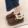 Zapatos Birkenstock de suela gruesa con forro de felpa para abrigar, botas de nieve para mujer, nuevo estilo 2026, mocasines de invierno, zapatos para conducir, zapatos de algodón Birkenstock