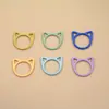 Directamente del fabricante: Broches de Dibujos Animados de Aleación con Forma de Oreja de Gato de Colores, Herramientas de Tejido DIY, Anillas Cerradas, 9 Colores Disponibles