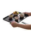 Uau, bandeja de lanches PP com design de ondas d'água, perfeita para uso doméstico, mesa de centro, armazenamento de frutas, frutas secas e servir sobremesas para o chá da tarde