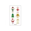 Novos Adesivos de Tatuagem de Vela Pequenos para Transferência com Água Festa de Natal Animal Papai Noel Tatuagens Removíveis para Crianças