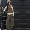 Camiseta Larga de Manga Larga Falsa de Dos Piezas para Niñas Otoño Ropa Coreana para Niños Niñas Niños Grandes Adolescentes Otoño Único Súper Bonito Top