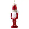 Adornos Colgantes de Dibujos Animados Transfronterizos Rojo y Blanco con Purpurina Plástico Decoraciones Colgantes Árbol de Navidad con Purpurina Decoraciones de Ventana En Stock