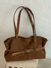 Bolso tote retro de ante, gran capacidad, estilo mujer, nueva colección de otoño de moda 2026, adecuado para ir al trabajo