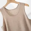 Colete Suéter Masculino de Caxemira Tamanho Grande Cor Sólida Casual Camada Base Gola Redonda Tricô Pulôver Tricô Jaqueta
