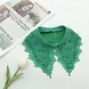 Gola Falsa de Renda com Contas Popular Transfronteiriça Gola Decorativa Versátil para Camisa Suéter Gola Falsa Multicolorida Atacado em Estoque