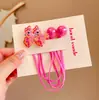 Elásticos de Cabelo Infantis de Desenho Animado, Laços Fofos para Rabo de Cavalo, Elásticos de Alta Elasticidade, Cordas de Cabelo com Pontas Duplas