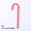 Colgante de bastón de plástico rojo y blanco para decoración navideña, adecuado para fiestas navideñas, decoración del hogar y centros comerciales, disponible en stock