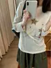 Camiseta de Manga Longa com Desenho de Estrela do Mar Versátil Proteção Solar para Mulheres Verão 2026 Top Soltinho Casual Emagrecedor Fino