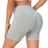 Shorts Aliexpress Transfronteiriços Tk Europeus e Americanos Calças de Yoga de Cintura Alta Femininas Pêssego Manga Curta Esportes Fitness Secagem Rápida Levanta Bumbum