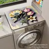 Capa de Micro-ondas com Flor 3D Transfronteiriça, Tapete para Louças, Tapete Antiderrapante, Tapete para Máquina de Lavar, Tapete Absorvente para Bancada de Cozinha