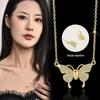 Colar Borboleta Magnético Yunyao para Mulheres, Design de Nicho, Corrente de Clavícula Personalizada de Luxo Leve, Estilo Minimalista da Moda, Versátil