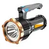 Linterna LED de alta intensidad, recargable por USB, portátil, reflector de largo alcance, luz lateral COB, luz de trabajo, luz cálida