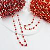 Corrente de cristal banhada a cobre artesanal DIY Brincos Acessórios Colar Pulseira Brincos Material Bolsa Bead Spacer Bead Clamp Bead Chain
