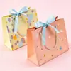 Sacolas de Presente Florais Fashionáveis para Negócios no Atacado, Sacolas de Presente com Bolinhas, Sacolas de Papel, Sacolas de Papel para Buquês, Impressão Personalizada