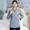 Ropa de Limpieza de Primavera y Otoño Manga Larga Hotel Centro Comercial Ropa de Trabajo de Limpieza de la Tía Hombres y Mujeres Logística de Propiedad Ropa Gris Claro para Mujer