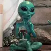 [Estoque Pronto Transfronteiriço] Enfeites de Resina de Alienígenas Ufo Decoração de Jardim Interna e Externa Pequenas Estátuas Decoração de Casa