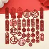 Mistura 30 estilo chinês vermelho bênção de fortuna suprimentos de casamento pingente DIY caixa de doces chaveiro acessórios de joalheria