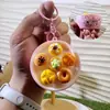 Mini Tigela de Frutas Portátil Brinquedo Whack-a-Mole Chaveiro Pingentes de Desenho Animado Decorações Máquina de Garra Pequenos Presentes Dia das Crianças