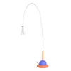 Brinquedo para Gato Teaser com Ventosa Transfronteiriço Haste Longa Aço Arame Pena Cabeça de Reposição Resistente à Mordida Destacável Auto-Prazer Gato Brinquedo Atacado
