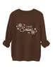 Amazon eBay tienda independiente moda casual mujer i huele a nieve copo de nieve sudadera cálida gruesa para exportación