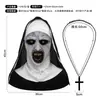Máscara de Terror de Monja de Ojos Amarillos Disfraz Fiesta Película Oculta Máscara Fiesta de Halloween Accesorio de Broma