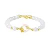Buena suerte Lianlian s925 plata de ley para niñas cuentas de transferencia grano de jade espiga calcedonia pulsera hebilla segura hecha a mano lujo ligero nuevo