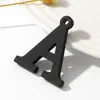 Venta Caliente Transfronteriza Material de Acetato Negro Mate Colgante de Letra Inglesa Mayúscula Agujero Único Collar DIY Joyería Colgante para Ropa