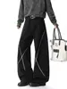 Pantalones de trabajo casuales de algodón lavado estilo americano línea Hasselblad para hombres y mujeres, marca de moda de otoño, pantalones deportivos holgados rectos de pierna ancha para parejas