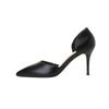 6691-1 Francês Primavera/Verão Oco Commuter Temperamento Profissional Confortável Pontiaguda Salto Agulha OL Patente Couro Salto Alto Sapatos Individuais Femininos