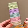Color Macaron Anillo de Toalla Infantil de Alta Elasticidad Sin Costuras Anillo para el Pelo de Bola de Niñas Cuerda para el Pelo de Niñas Gomas Elásticas para Trenza de Bebé