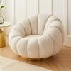 Sofá Perezoso Silla Calabaza Lujo Ligero Tatami Una Persona Vellón de Cordero Estilo Crema Dormitorio Balcón Sofá Silla Casual