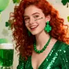 Nuevo Amazon St. Pegatinas de Tatuaje Elemento del Día de San Patricio Material Antiguo Pegatinas de Tatuaje de Trébol de Cuatro Hojas para Fiestas