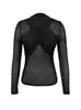2026 Ropa para Mujer Transfronteriza Estilo Europeo y Americano Amazon Nuevo Top Sexy Blusa de Malla de Seda Manga Larga Transparente Ajustado