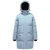 Chaqueta de plumón de longitud media para pareja, transfronteriza, para hombre y mujer, cálida, engrosada, de moda en invierno, abrigo de plumón al 90%