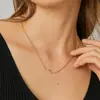 Colar Europeu e Americano de Anéis Transfronteiriços para Mulheres, Design de Nicho, Zircônia Exquisita, Corrente de Clavícula de Luxo Leve, Colar Elegante e de Alta Gama