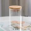 Taza de vela de vidrio transparente recta redonda resistente a altas temperaturas de borosilicato alto taza vacía para vela de aromaterapia diy portavelas frasco sellado