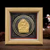 Tangka Pintado à Mão Esfregado Estéreo Deus da Riqueza Amarelo Zakhiram Dahei Bodhisattva Ksitigarbha Pintura de Decoração de Mesa Ornamentos