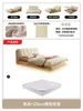 Tecnologia de Cama de Profiterole Cama de Suspensão de Veludo com Luz Cama de Casal Moderna Simples Cama de Tecido Cama de Casal com Armazenamento