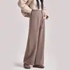Pantalones Anchos Suaves de Maternidad Otoño/Invierno 2026 con Soporte para el Vientre y Cordón, Pantalones Largos Casuales de Alta Gama para Madres Embarazadas