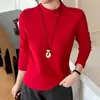 Camiseta Interior de Cuello Medio Alto para Mujer Talla Grande 200 Jin MM Otoño e Invierno Versátil Adelgazante Manga Larga Camiseta Top Ropa Exterior