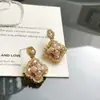 Aretes de Flor Microincrustados de Zirconia para Mujer, Aretes de Alta Gama y Elegantes, de Nicho y Versátiles, Aretes Personalizados, Aretes de Alta Gama para Mujer