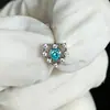 Pendientes de Botón Corazón Hueco de Diamante Completo de Aleación de Titanio Zirconia G23 Titanio Rosca Interna Cartílago Stud Labio Stud Piercing Joyería