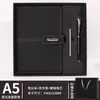 Set de cuaderno de negocios transfronterizo con logotipo personalizado, bloc de notas de oficina con hebilla Lincoln, caja de regalo con taza térmica y regalo de acompañamiento