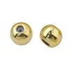 Contas soltas de ouro 18K com contas de posicionamento de silicone contas de ajuste de corrente colar DIY feito à mão acessórios de joalheria